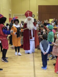 Sinterklaas and Svart Piet at an event for the children