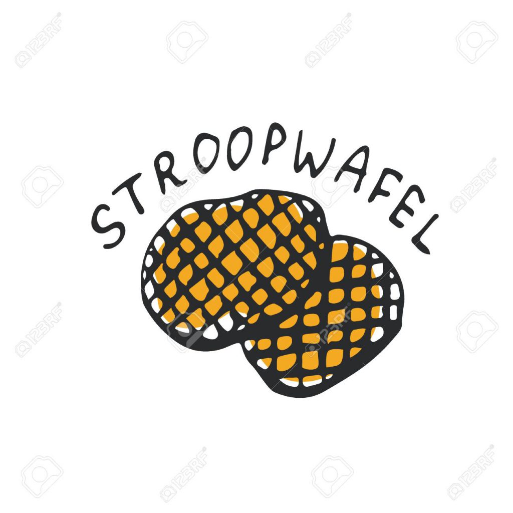 Stroopwafels sketch icon. Netherlands dessert illustration. Sweet food art